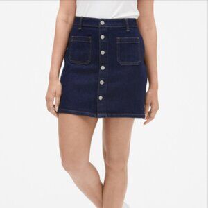 GAP Denim Patch Pocket Mini Skirt NWOT
